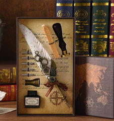Set de Plumas y Tinta | Pluma Vintage para Escritura